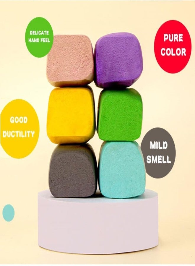 YAJNAS 12 Pcs Air Dry Clay for Kids with 3 Sculpting Tools - Creative Art & Crafts Play Dough Birthday Return Gift for Boys and Girls - Color As Per Stock - Image 2
